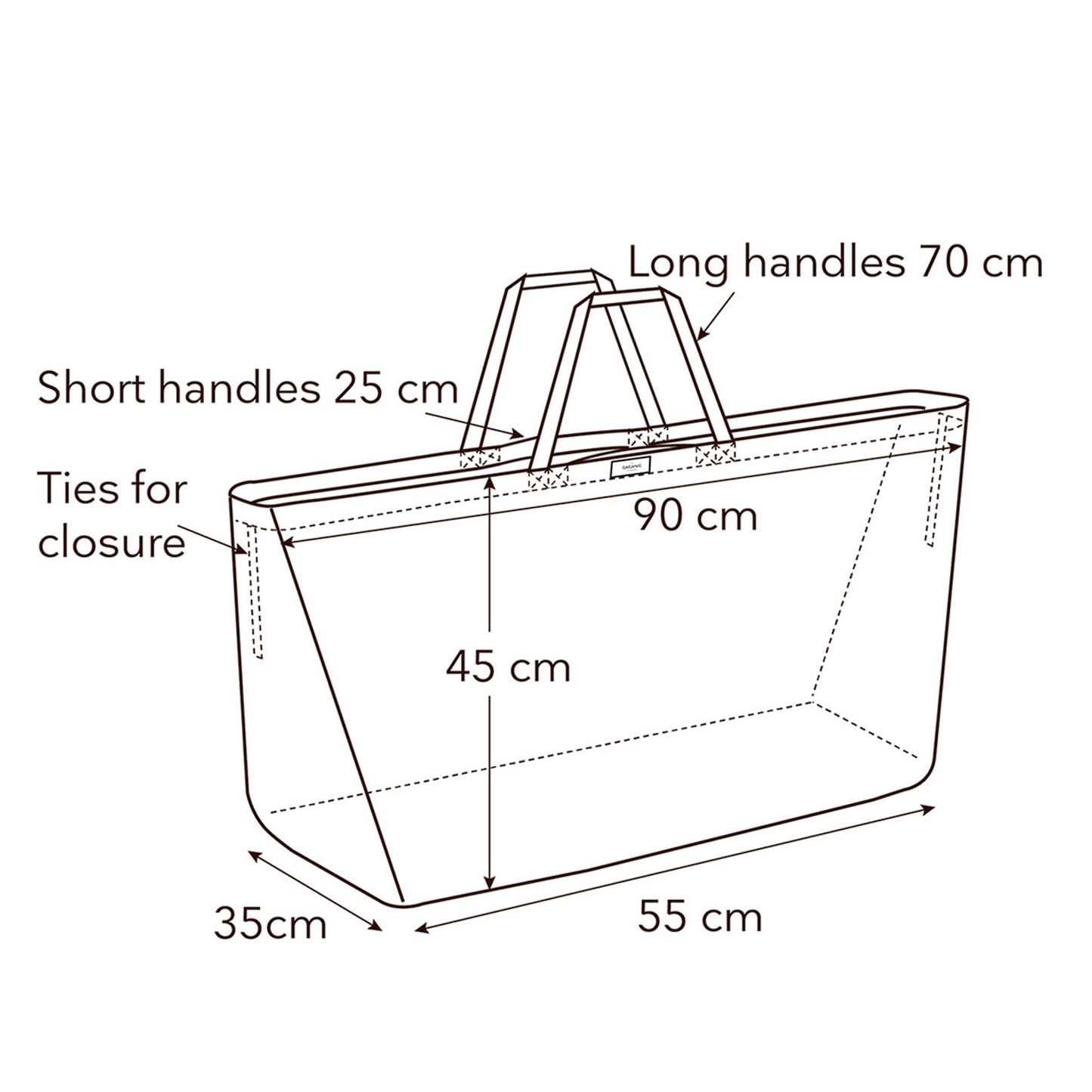 Oversized cotton canvas tote bag
