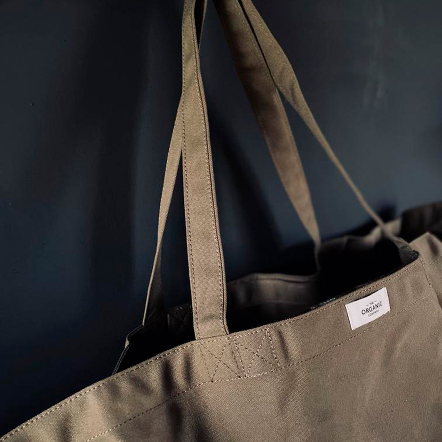 Oversized cotton canvas tote bag