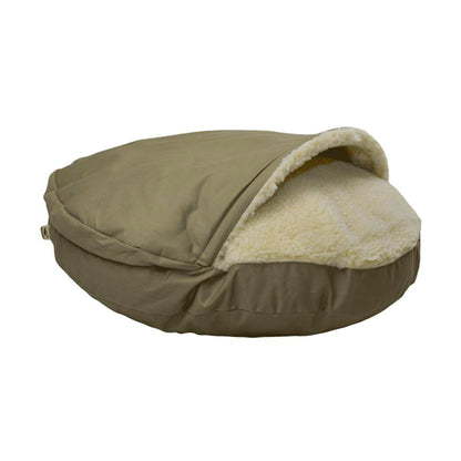 Dog cave bed - khaki